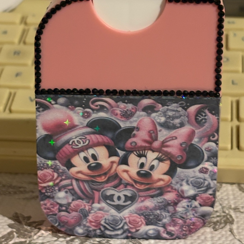 Mickey and Minnie Mouse Pink Card Holder